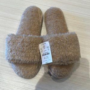 J Crew size 9 tan slides